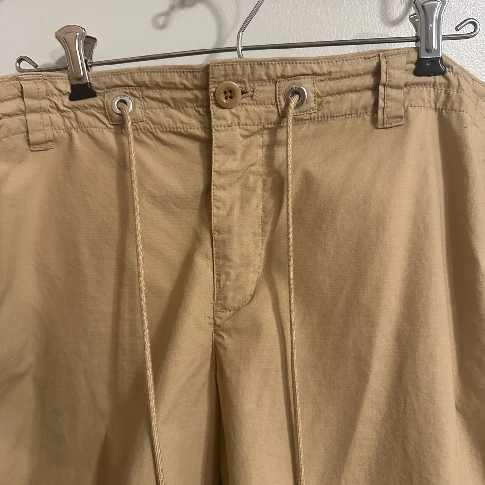 Lauren Active Ralph‎ Lauren Khaki Shorts Cuffed Drawstring Casual Size 12